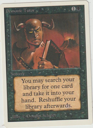 Scheda demonic tutor - scheda,