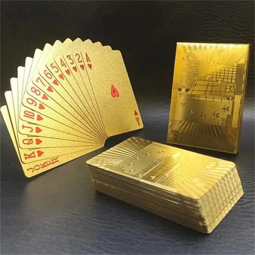 Carte gioco oro 24k - carte, da